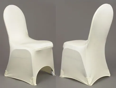 Stok Promosyon: Beyaz spandex bir ön kemer ziyafet likra sandalye kapak 100 adet
