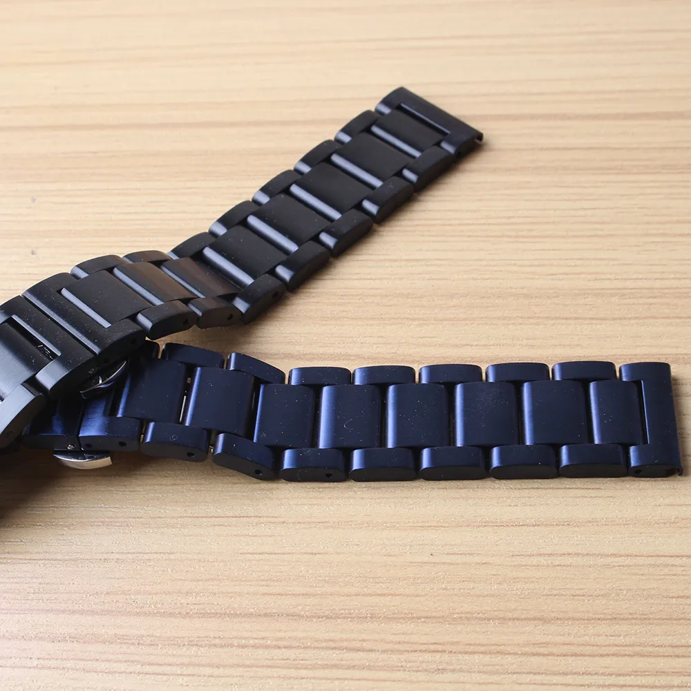 Blauwe roestvrijstalen horlogebanden metalen hoge kwaliteit horlogeband armbanden 20 mm 22 mm geschikt voor Samsung Gear S2 S3 S4 Classic uur fashion248T