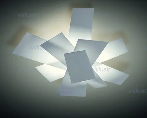 Big Bang Lampada da Soffitto Design Moderno Illuminazione Colore Bianco Materiale Metallico Applique Luce 287n