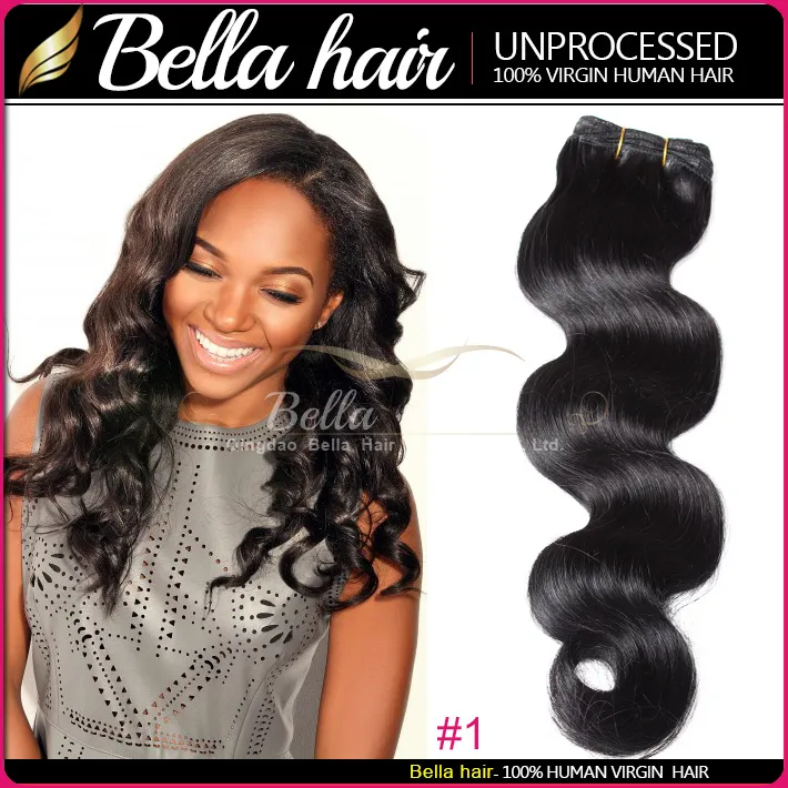 fashion hair 1424inch brazilian hair  black dark brown human hair weft hairextensions grade 8a bellahair