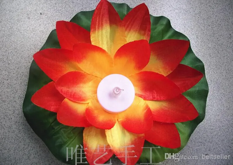  19cm Diameter LED Lotus flower lamp in Colorful Changed floating water Wishing Light Water Lanterns For wedding Party Decorations supplies