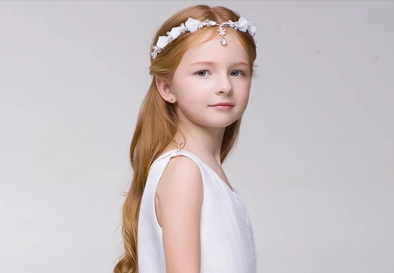 Newest Junior Bridesmaid Bride Accessories Headband Hairwear Crystal Children Hair Wedding Accessories Rhinestone Girls Head Pieces