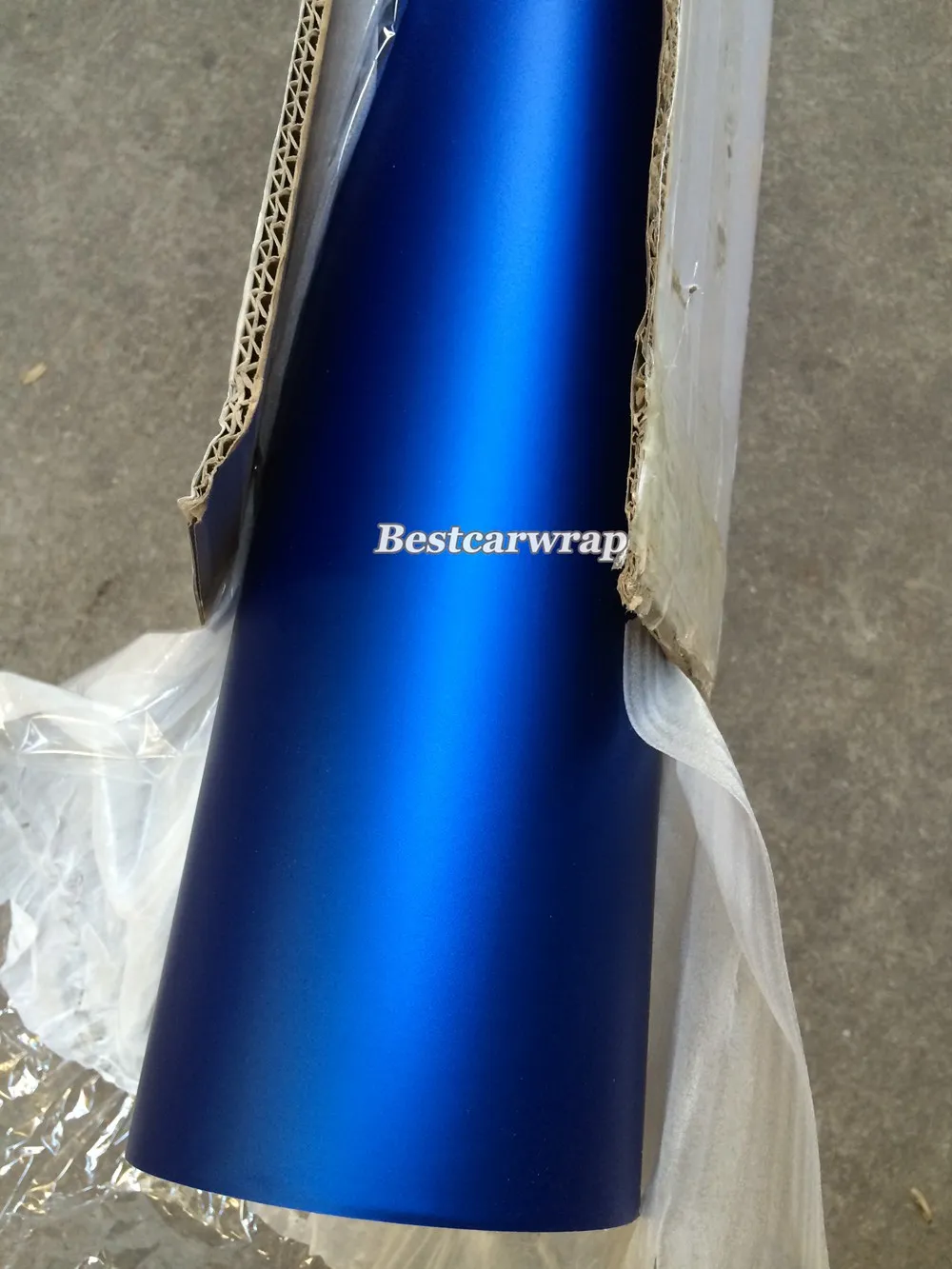 Satin Chrome Blue Car Wrap Film with Air Release Matte chrome blue For Vehicle Wrap styling Car stickers size1.52x20m/Roll5ftx66ft