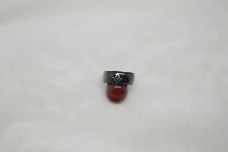 Масонское кольцо из вольфрама, покрытое черным металлом, высоко полированное, Кольца из вольфрама, обручальное кольцо, обручальные кольца