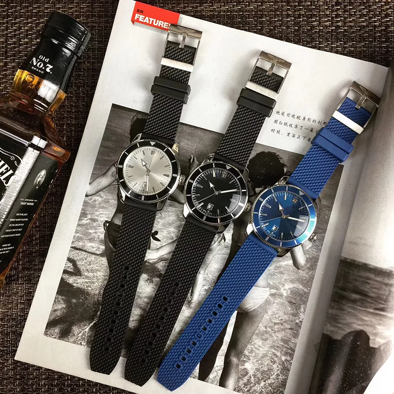 2020 лучшие автоматические механические мужские часы с синим циферблатом, силиконовый ремешок, 5 атм, водонепроницаемая светящаяся стрелка orologio di lusso292k