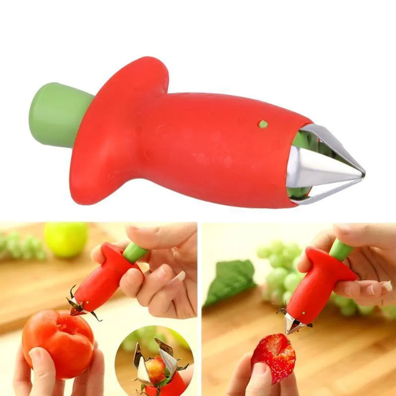 Strawberry Huller Fruit Strawberry Top Leaf Remover Fruit Tomato Stalks Fruit Knife Stem Remover Useful Kitchen Gadgets