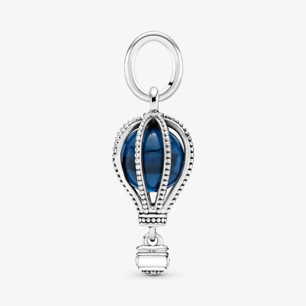 Nova chegada 100% 925 prata esterlina azul balão de ar charme viagem caber original europeu charme pulseira moda jóias access198r