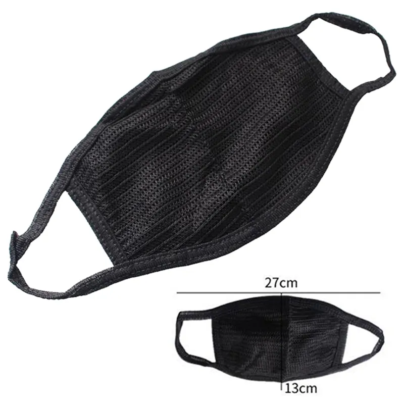 Black Bilayer Cotton Mouth Mask Anti Fog Mist Washable Reusable Double Layer Mouthmuffle Dust Warm Winter Mask 5831032