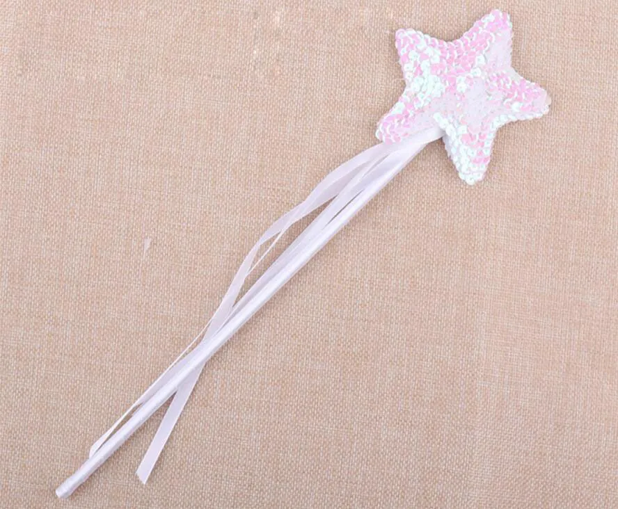 Halloween Childrens Day Pailletten Toverstaf Pentagram Party Maskerade Handboeien Angel Stick Toverstaf Ster Fee Stok Sell208g