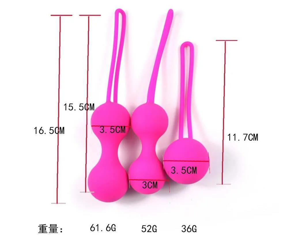 Взрослые секс -игрушки Set 100 Силиконовые вибраторы Kegel Ball Vaginal Ballfemale послеродовой выздоровление уменьшит мяч Y190611034205289
