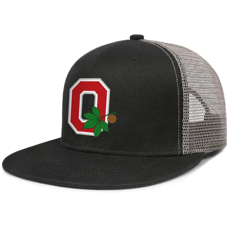 Ohio State Buckeyes mens and womens grid baseball cap cool design your own Hip Hopflat brimhats primary team logo Sport 388 footba4870927