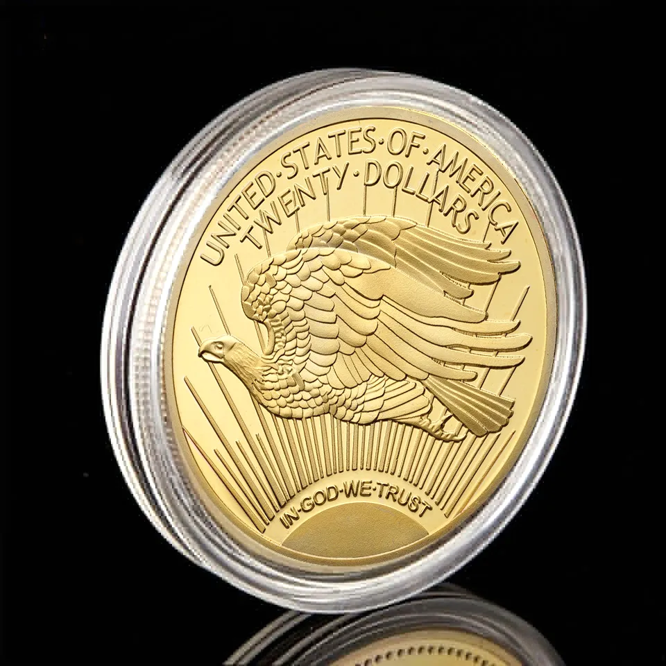 1933 Liberty Coin絶妙なアメリカの自由イーグル記念ゴールドメッキコレクションコインズアートw / pccb箱
