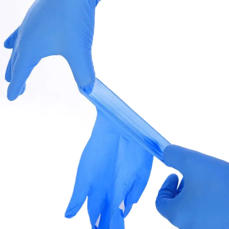 100ペア24 12 5デッパス可能なゴム手袋青い手袋ニトリルラテックス薄い皮膚ラテックス家庭用クリーニングSupplie M266J