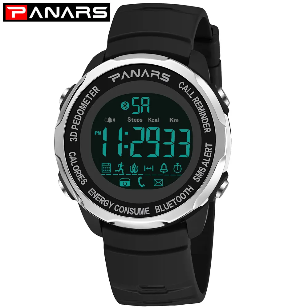 PANARS Neue Ankunft Mode Smart Sport Uhr Männer 3D Schrittzähler Armbanduhr Herren Tauchen Wasserdicht Uhren Wecker 8115238e