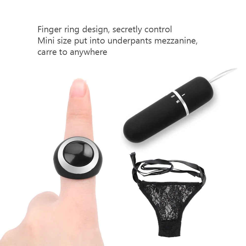 OLO Wearable Bullet Vibrateur Anneau de Doigt Sans Fil Télécommande Dentelle Culotte Vibrateur Femelle Masturbation Adulte Sex Toy pour Femmes T2961437