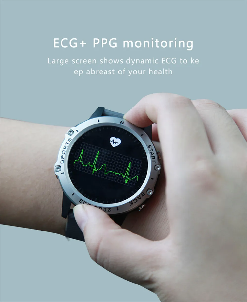 P8 Montre Intelligente PPG ECG 2020 1.3Écran Tactile HD Complet Avec Caméra Multisport Fitness Tracker Bracelet Intelligent pour Hommes Android iOS