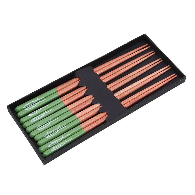 Handgemaakte Natuurlijke Houten Eetstokjes Gezonde Chinese Carbonisatie Chop Sticks Herbruikbare Sushi Stok Gift Tableware1256m