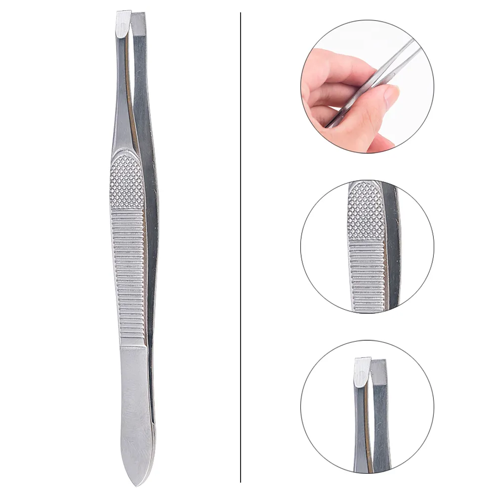 Tweez-hile Tweezers Professionnel Emirie Épaisseur Tweezzer Appartement Tow Toot Inox Prable Petit Sans rouille