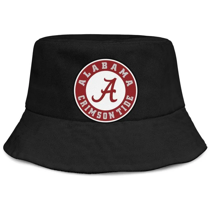 Alabama Crimson Tide für Männer und Frauen Eimerhut-Stile, schlichte Eimer-Baseballkappe, Fußball-Logo, Kokosnussbaum, Core Smoke Mesh, Weiß 222N