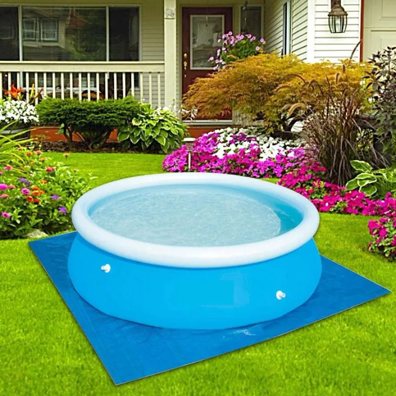 Couverture de piscine gonflable de grande taille, support en tissu, couche anti-poussière ronde PE pour jardin extérieur 229o