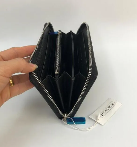 Portefeuille zippy vertical la façon la plus élégante de transporter des cartes d'argent et des pièces célèbres conceptions de conception en cuir support de carte de bourse long320q