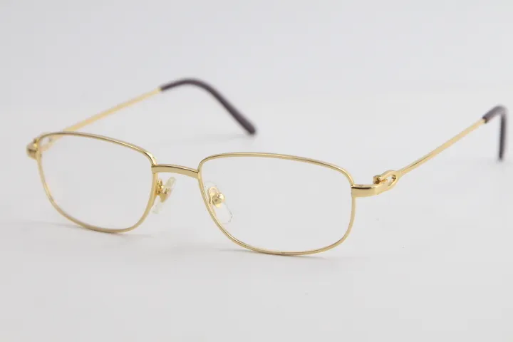 Hohe Qualität Gold optische Brillen Herren große quadratische Brillen Damen Design klassische Modell Brille mit Box288g