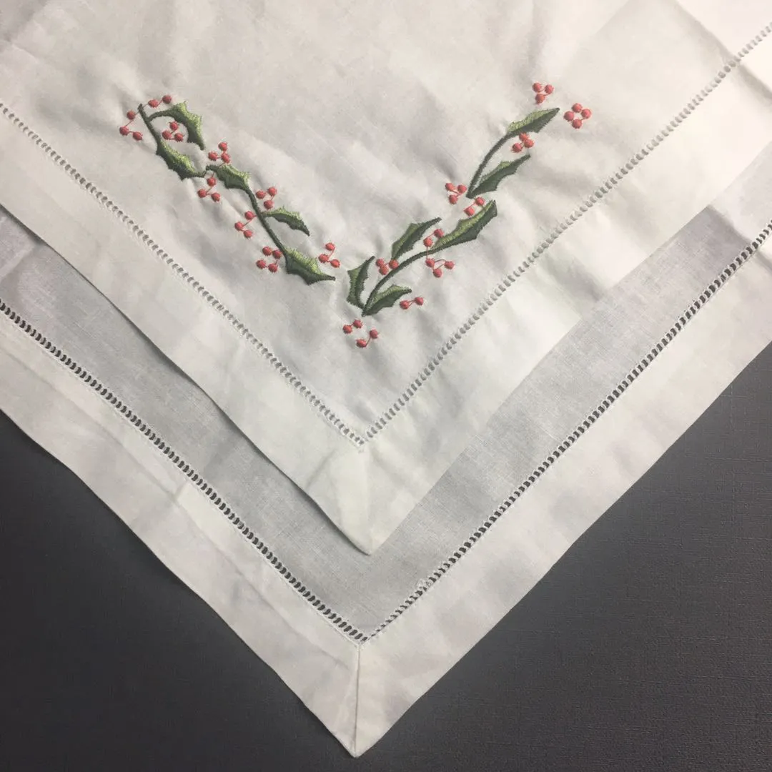 Set van 12 huishoudtextiel servetten linnen dinerservetten met ajourgestikte geborduurde bloemen voor bruiloftsdecoratie 18x18 20x2236H