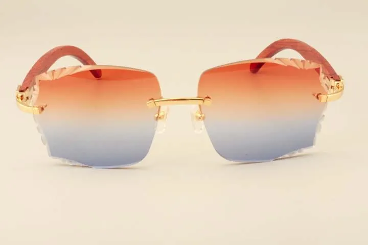 NOWOŚĆ FACTORY Bezpośrednie luksusowe okulary przeciwsłoneczne 3524014 Naturalny drewniany złoty kod okulary przeciwsłoneczne grawerowanie soczewki Prywatny grawerowany 237J