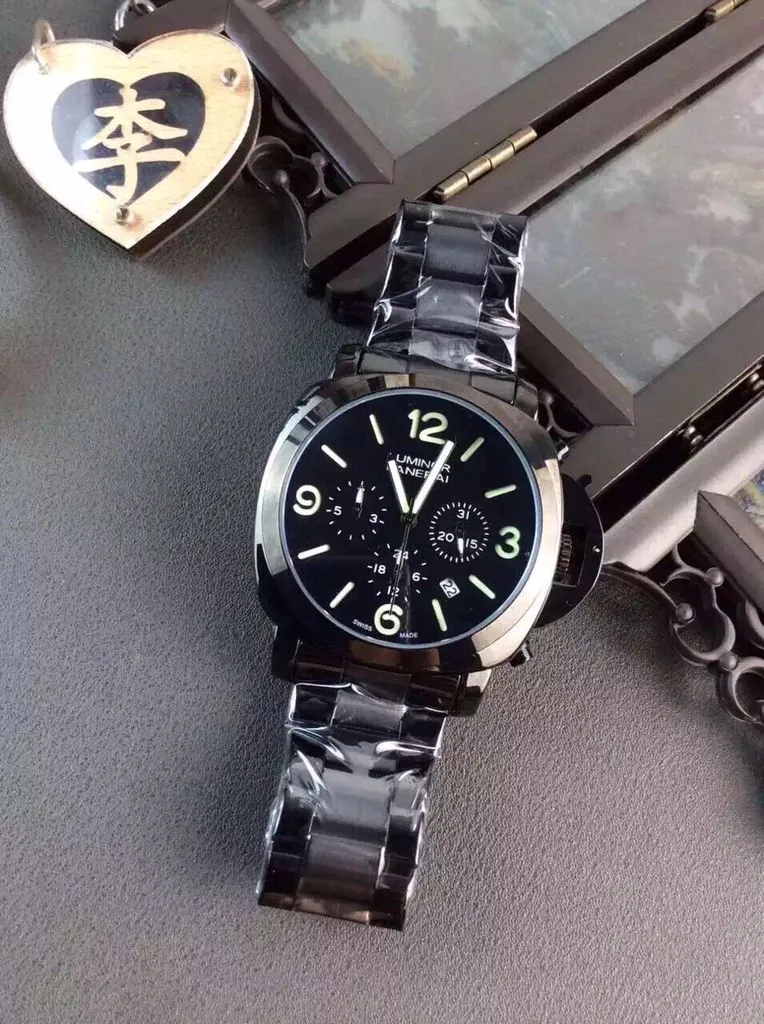 Relógio masculino com moldura de cerâmica profunda SEA-Dweller luminoso de aço inoxidável com cronometragem de seis pinos Relógio masculino249Z