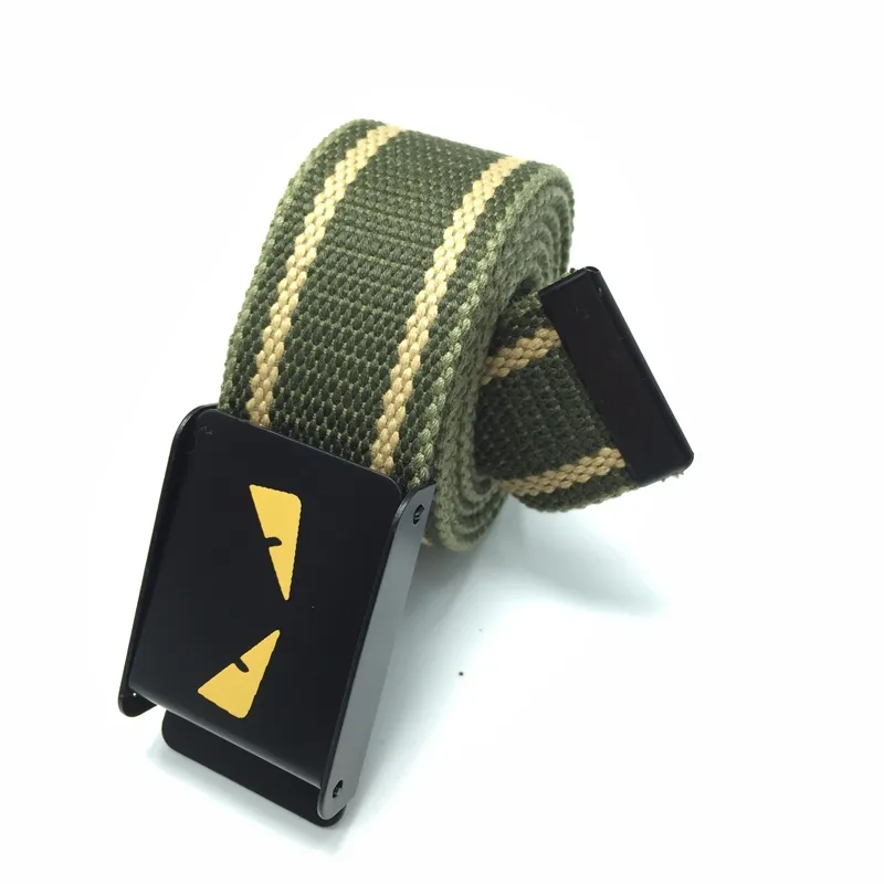 Cinture unisex in nylon con cinturino in tela con fibbia liscia di alta qualità, stile Automacit, uomo e donna, regalo263n