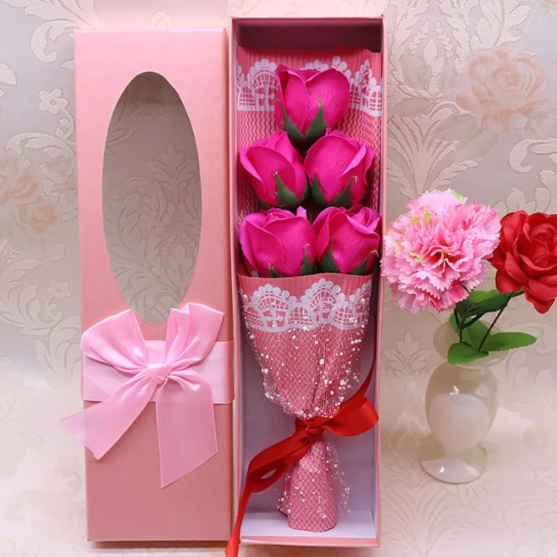 Set Duftbadeseife Rosenseife Blütenblätter mit Geschenkbox für Hochzeit Valentinstag Muttertag Lehrer GIF1313p
