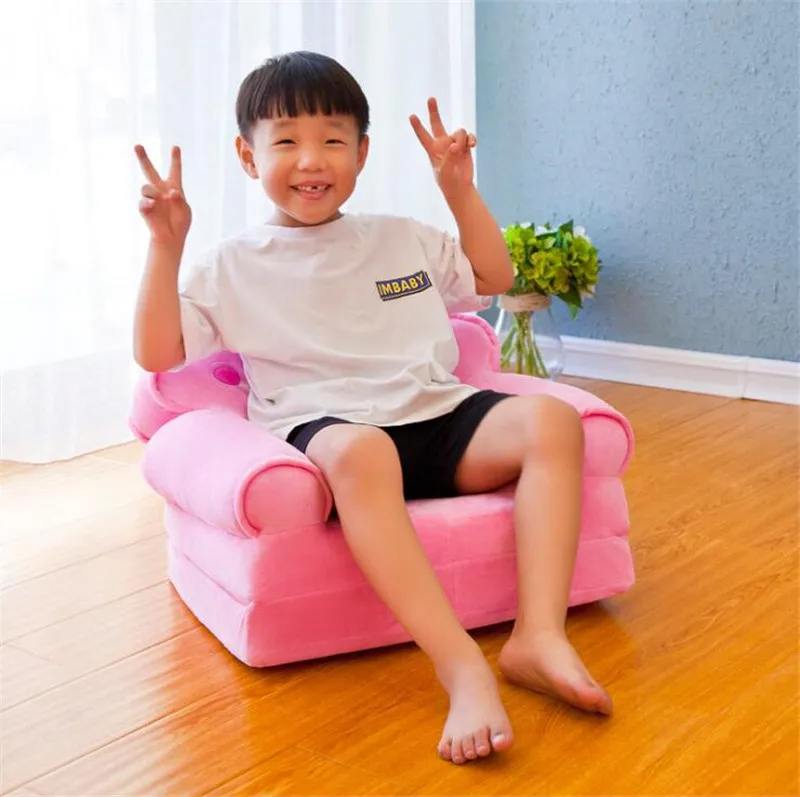 Baby Kids Cartoon Crown Seat Plush Toy stools Mat Children Backrest Chair Neat Toddler Boy Girl Foldable Sofa Gifts260l