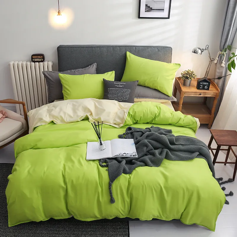 Set di trapunte da letto di design da 4 pezzi di copertura da letto set di coperture piumino cartone animato fogli di letti e federe