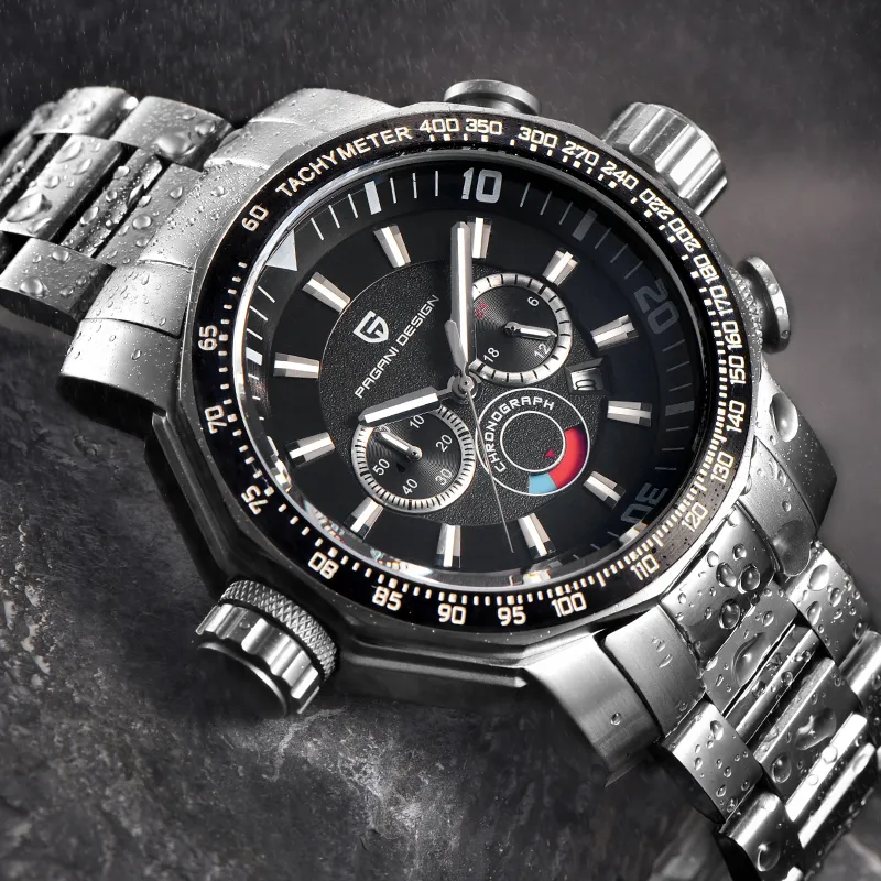 Watches Men Luxury Brand Pagani Design Sport Watch Dive Military Watches Big Dial Multifunction Multifunction Quartz Wristwatch Reloj Hombre277o