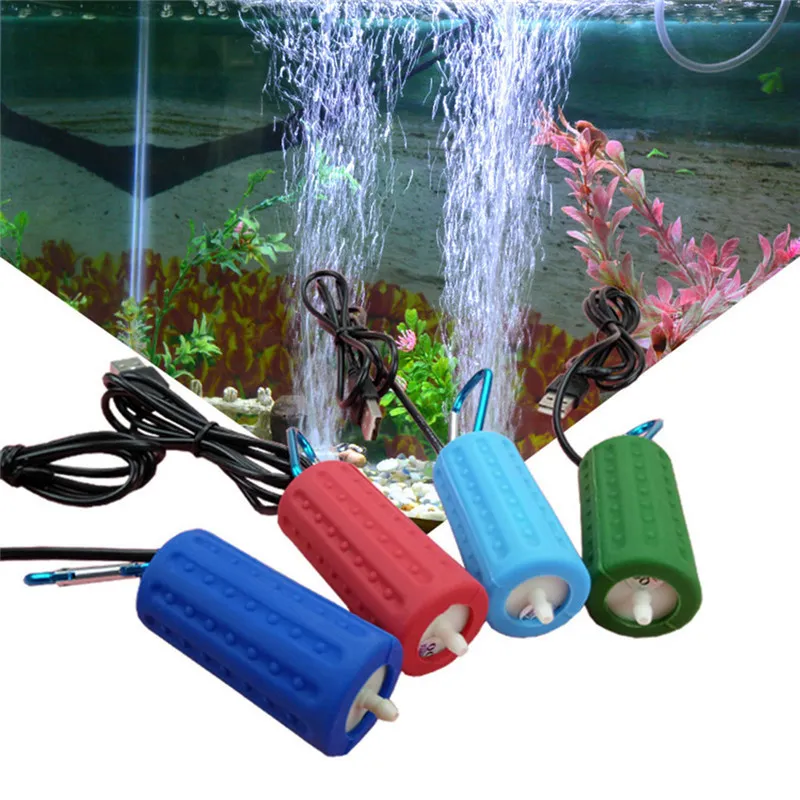 Aquarium Air Pump Portable Mini USB Oxygen Air Pump Mute Energy Saving Supplies Aquatic Terrarium Fish Tank Accessories 02