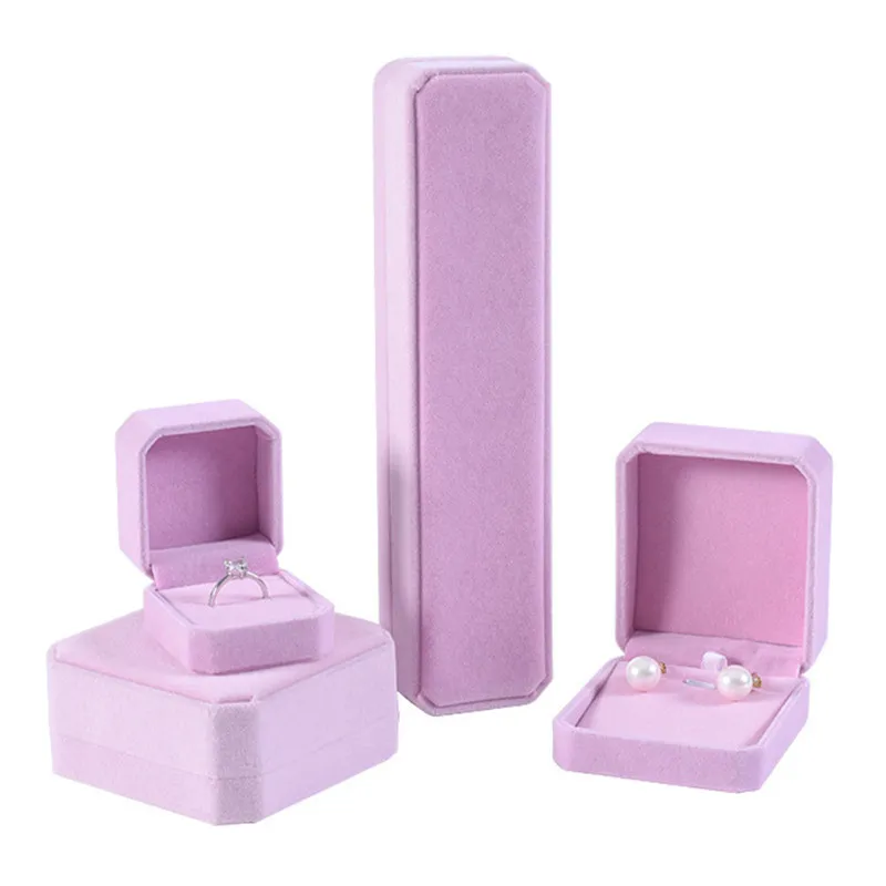 Caixa de jóias quadrada conjunto de jóias de casamento brinco anel colar pulseira titular casos de armazenamento presente embalagem box256v