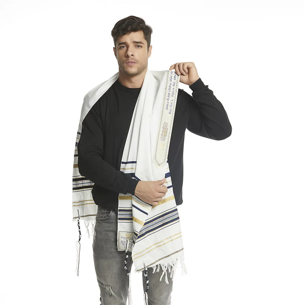 Jinjinqc halsduk för män 72x22quot ca messiansk judisk tallit talit bön sjal och talis väska bön halsdukar och sjalar y22020850