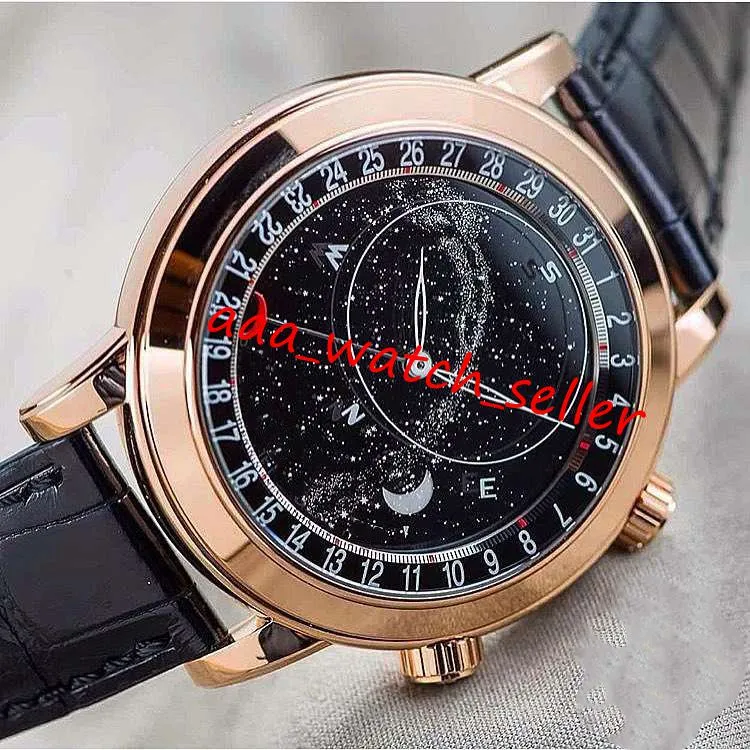 5 styles top quality mens luxury watch 44mm Grand complications 6102 6104 6104R 6104G skychart dial Miyota 8217 automatic movement226y