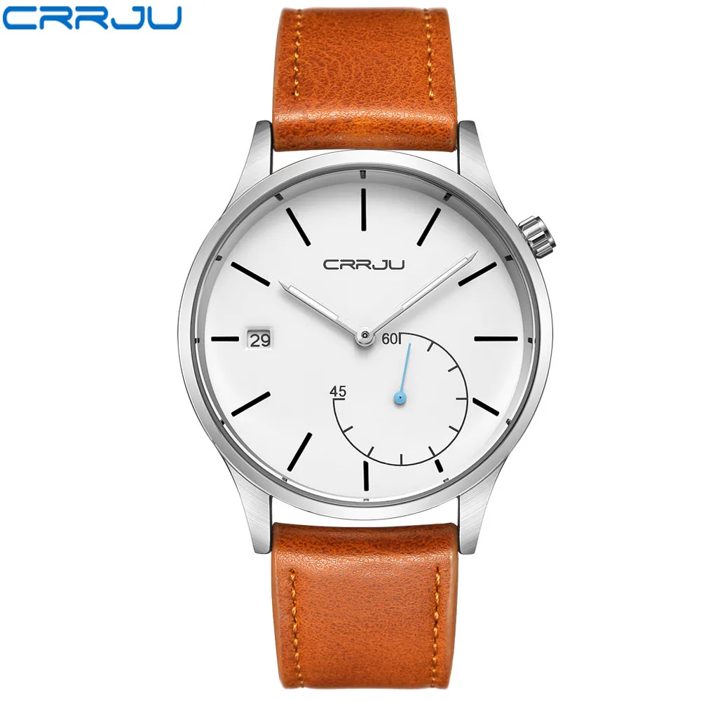 CRRJU Unique Design Men Women Unisex Brand Wristwatches Sports Leather Quartz Creative Casual Fashion Watches Relogio Feminino236z