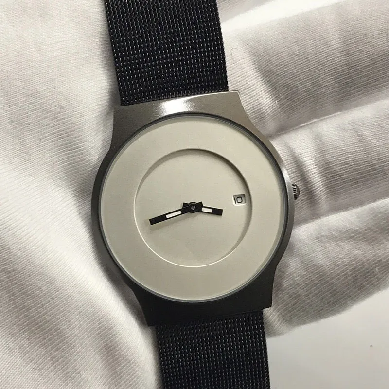 New Luxury Men's Watches Fashion Women Sports Quartz Watch Stainless Steel Mesh Strap Ultra Thin Dial Date Clock Milanese Bla319O