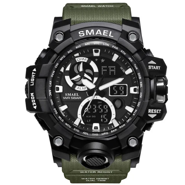 Marca SMAEL Orologi sportivi da uomo Impermeabile SHOCK LED Orologio digitale Orologio da polso da uomo Orologio da uomo 1545C Grandi orologi da uomo Milita290y