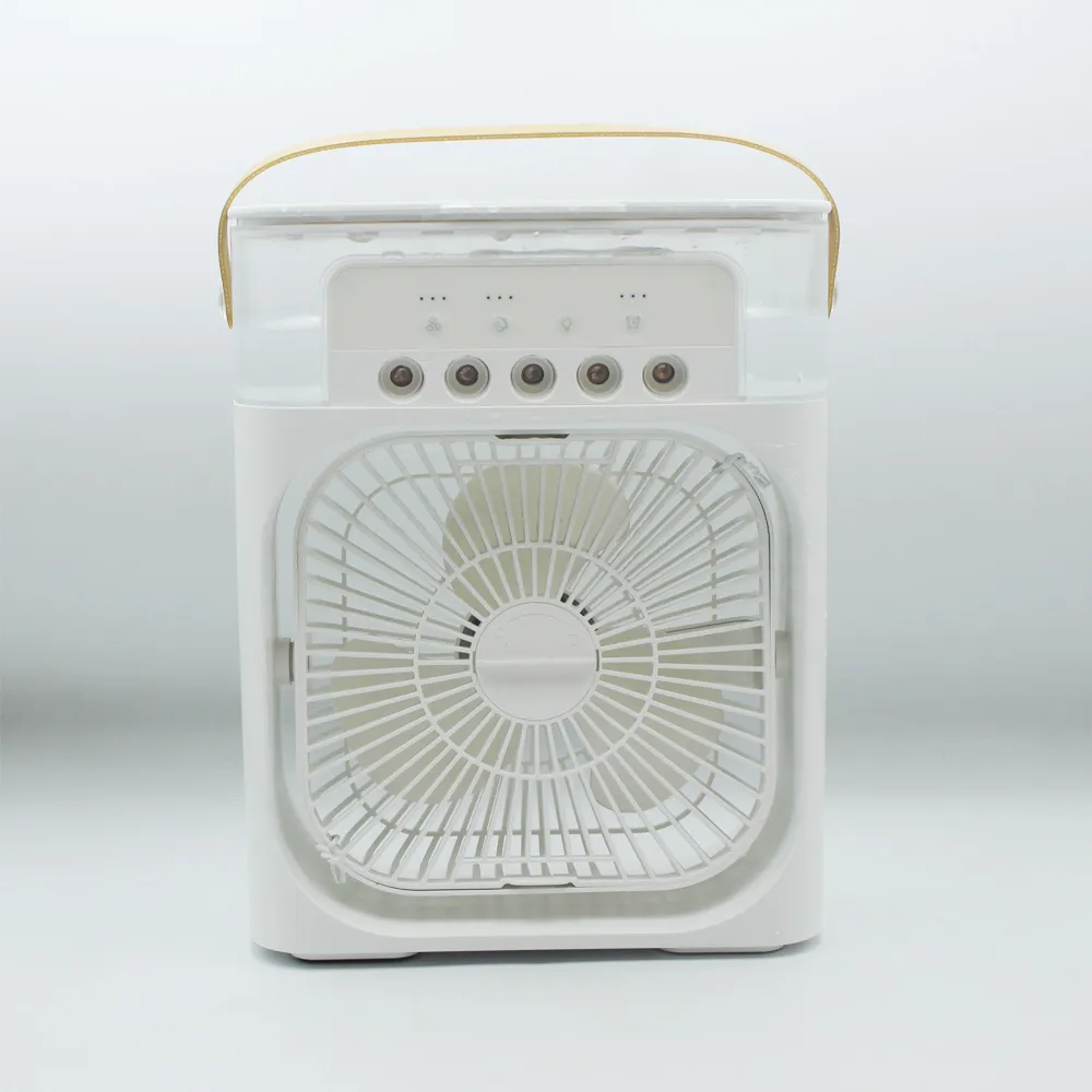 7 가지 색상 LED 조명을 가진 휴대용 미니 에어컨 에어 냉각 팬 USB Air Cooler Fan Humidifier Purifier Night Light Home2442