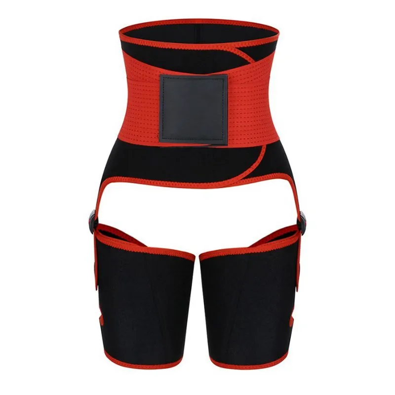 3 in 1 neoprene sweat sauna shaper body slim Belts thigh trimmer leg shapers High waist trainer Shapewear compression waist belt T6925180