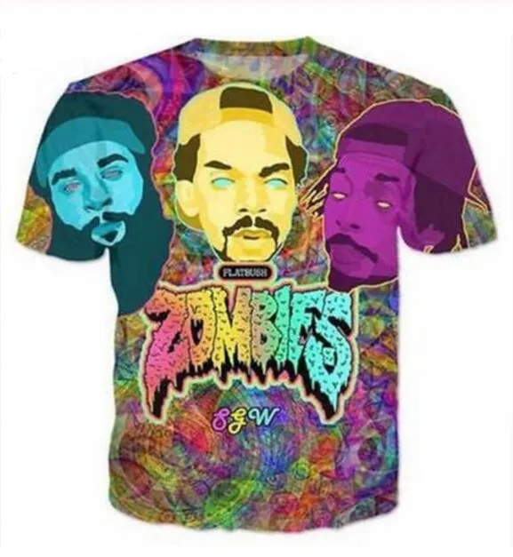 Date mode hommes/femmes Flatbush zombies été Style t-shirts impression 3D décontracté T-Shirt hauts grande taille BB045