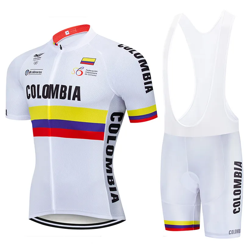 2020 Pro TEAM Colombia комплект велосипедного трикотажа для мужчин и женщин, летняя дышащая одежда для велоспорта, MTB велосипедный трикотаж, шорты-нагрудник, комплект Ropa Ciclism9264651