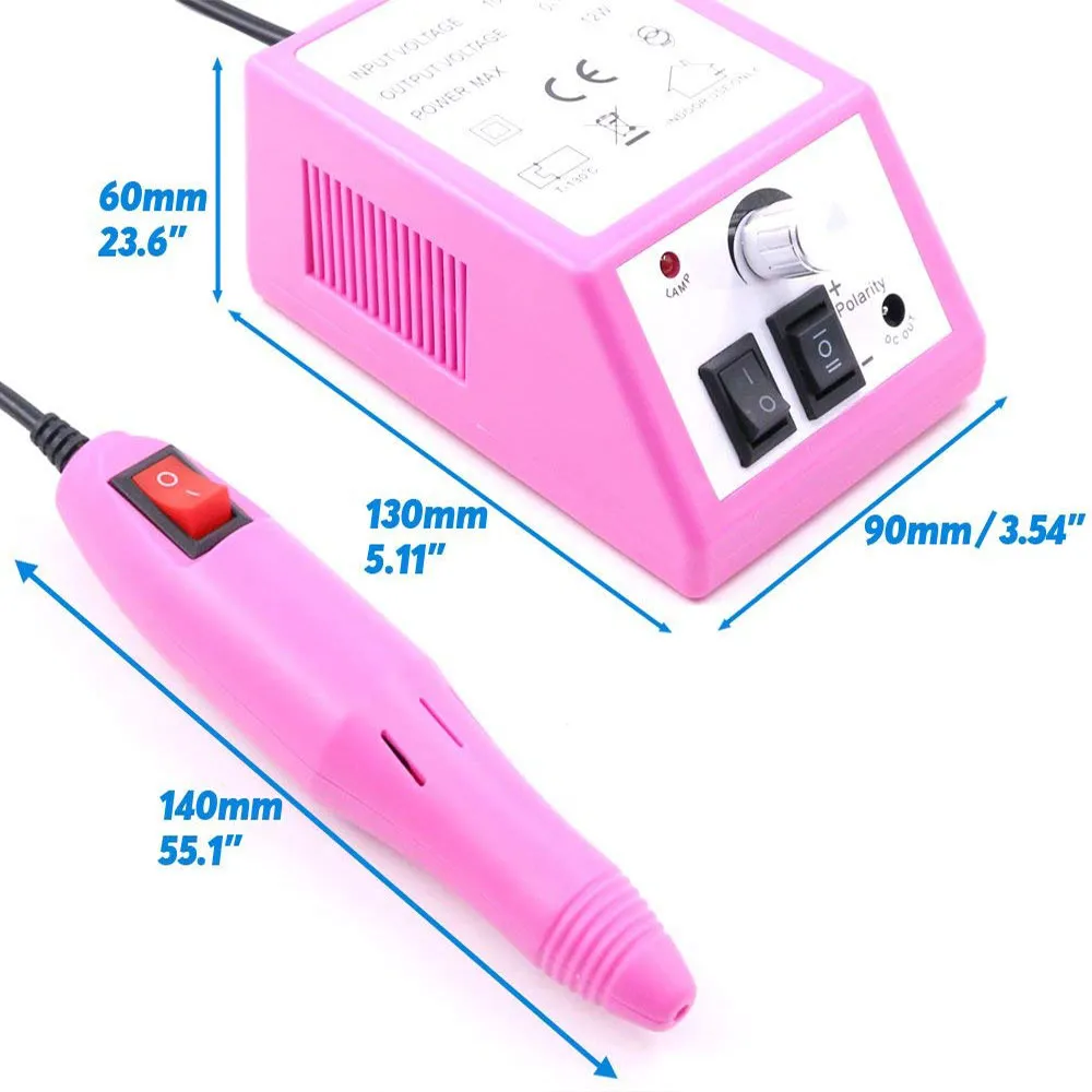 Nail Drill Kit Professional 20000RMP Electric Low Heat Low Noise High Quality Acrylic Electric Nail Gel File Drill Machine31909521582