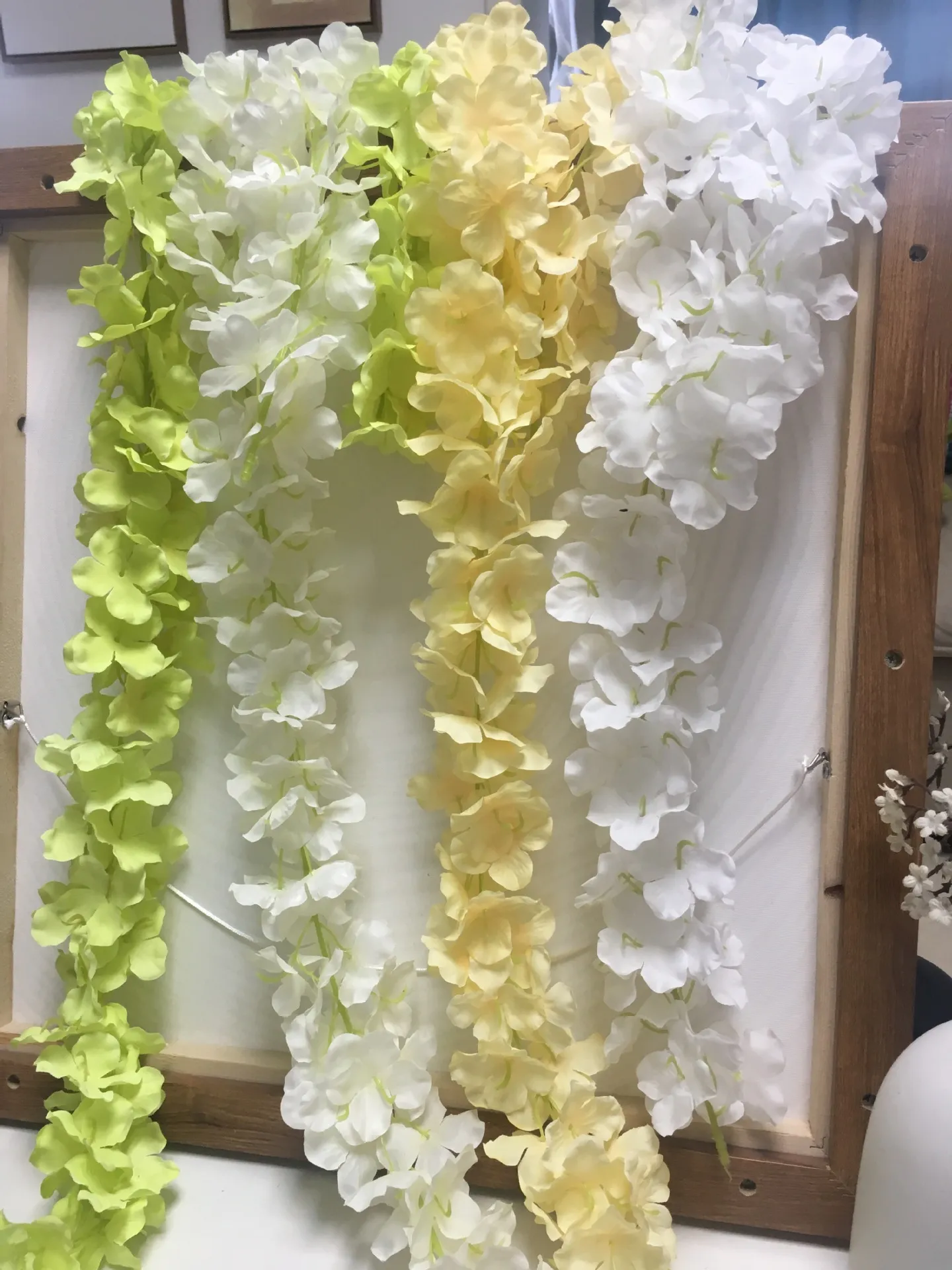 Fashion Home Artificial Hydrangea Party Romantico matrimonio decorativo ghirlanche di seta di fiori artificiali Wisteria di seta DLH4133478294