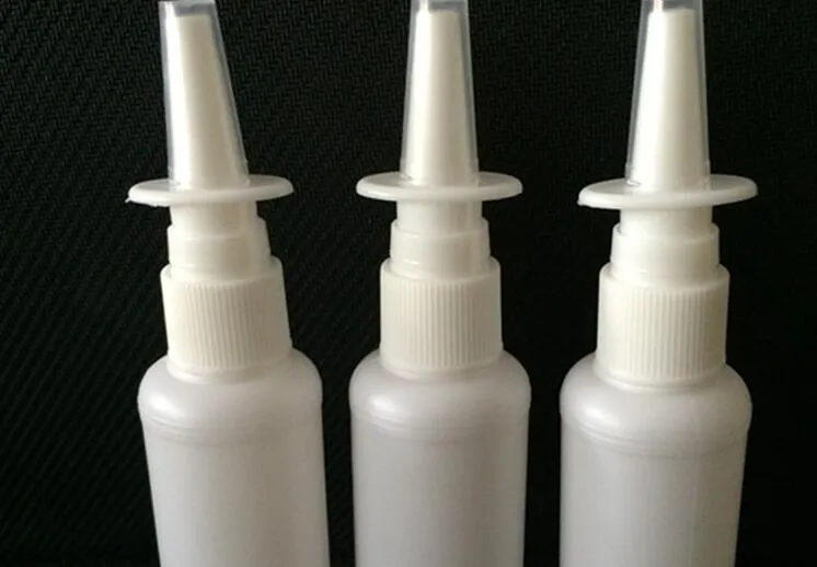 Garrafas de armazenamento frascos garrafa nasal de plástico com pulverizador de bomba PE 10ml 20ml 30ml 50ml Garrafa recarregável12821