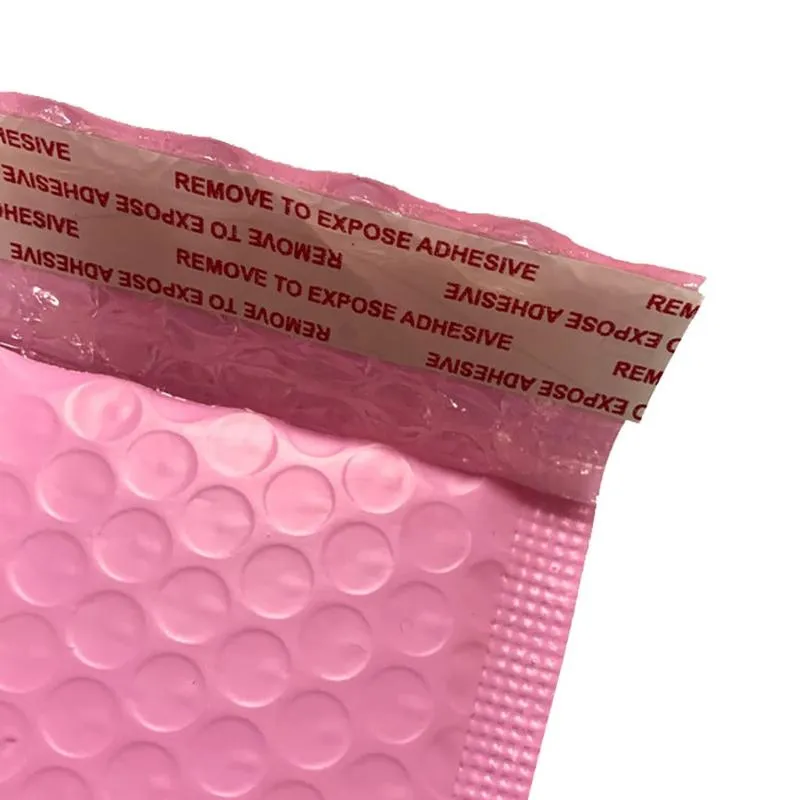 50 шт., розовый упаковочный конверт, почтовые конверты с пузырьками, мягкие конверты с подкладкой, полиэтиленовый почтовый конверт, самозапечатывающийся мешок, пригодный для использования, 13x18 см, 270 Вт