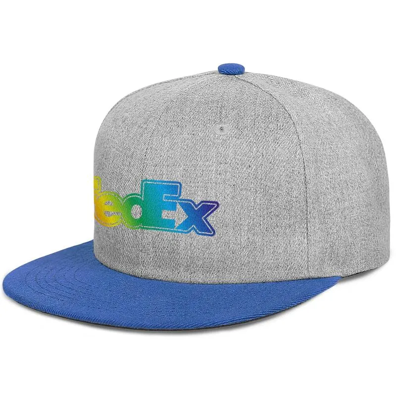 Fedex Federal Express Corporation Logo Niebieskie męskie i damskie Snap Backflat Brimcap Baseball Style Dostosowane dostosowywane czapki G3917833